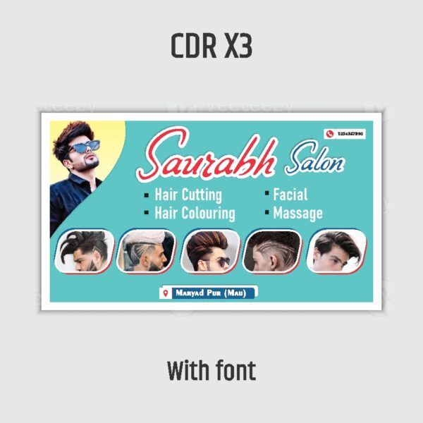 best design hair banner cdr file