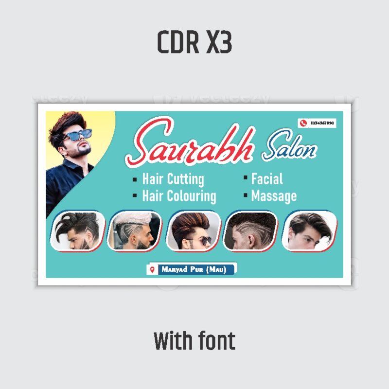 best design hair banner cdr file