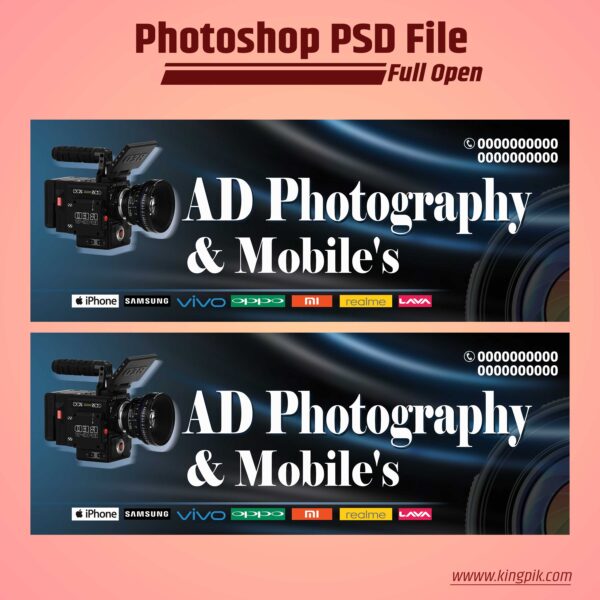 Photography and Mobile Shop Flex Banner