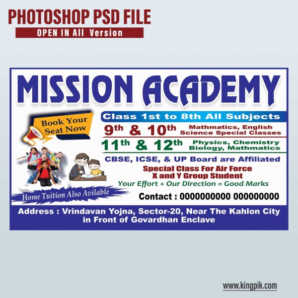Mission Academy Coaching Classes Flex Board Design