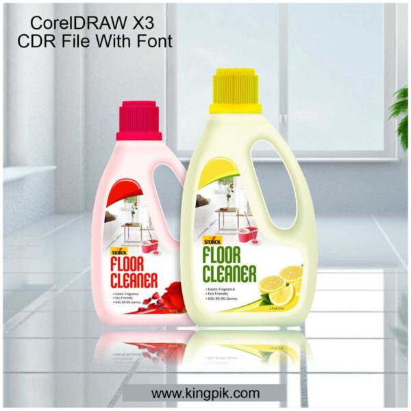 Floor Cleaner Packaging Design CDR File