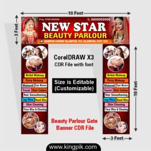 Beauty Parlour Gate Banner CDR File