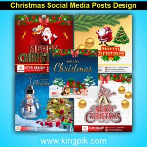 Christmas Social Media Posts Design CDR File