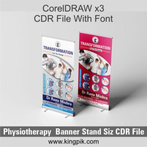 Physiotherapy Banner Stand Siz CDR File