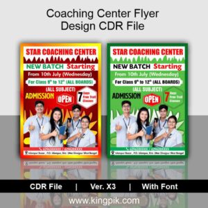 Star Coaching Center Flyer Design CDR File