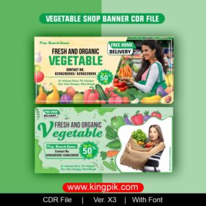 Vegetable Shop Banner CDR File