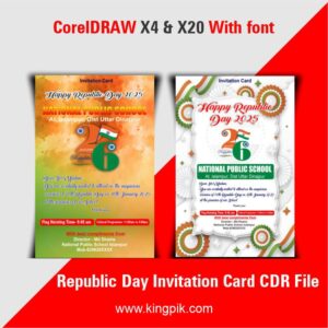 Republic Day Invitation Card CDR File