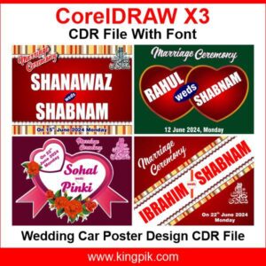 Wedding Car Poster Design CDR File