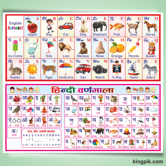 English Alphabet Flex Banner Design cdr file