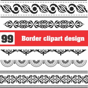 99 border clipart design cdr file