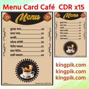 Menu Card Cafe Cdr New Desigin