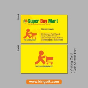 Supermarket Visiting Card CDR Design