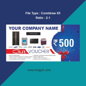 Gift Voucher Electronics Store Promotion Design cdr