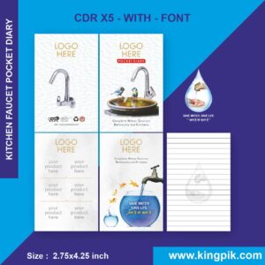 Kitchen Faucet Pocket Diary CDR Design