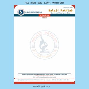 Pathology Lab Report Letterhead Template cdr