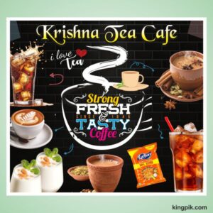 Tea cafe banner design cdr file