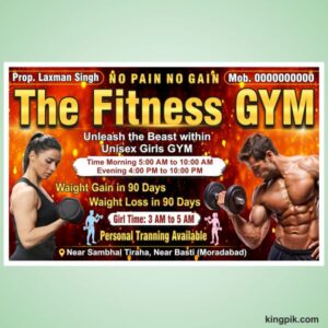 Fitness flex banner design cdr
