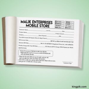 Mobile shop invoice bill format design cdr file