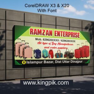 Bag Shop Banner Design CDR File