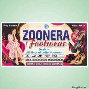 Footwear Store Banner Design cdr file