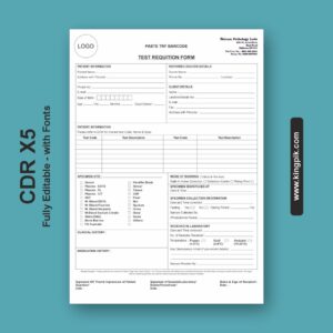 Hospital Test Requisition Form CDR Design