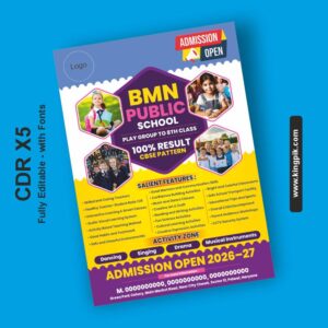 Kids School Admission Banner Poster CDR