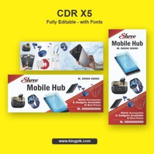 Mobile Accessories Shop Banner CDR Design