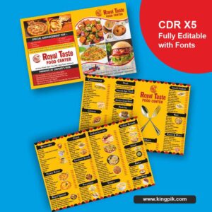New Restaurant Vintage Menu Card cdr