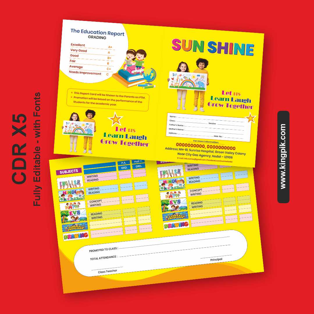 Play-School-Report-Card-CDR-Design-7461305 Play School Report Card CDR Design
