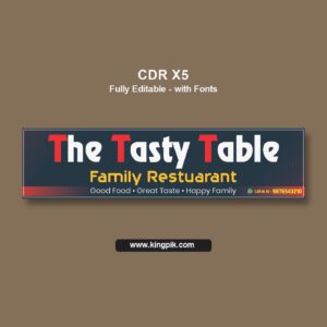 Restaurant Front Sign Board CDR