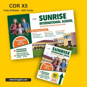 School Admission Banner Flex Design CDR