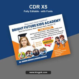 School Admission Flex Banner Poster CDR