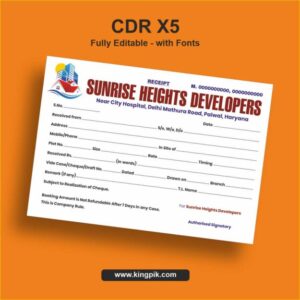 Real Estate Property Receipt CDR Design