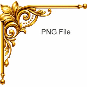 Golden Corner PNG formet file